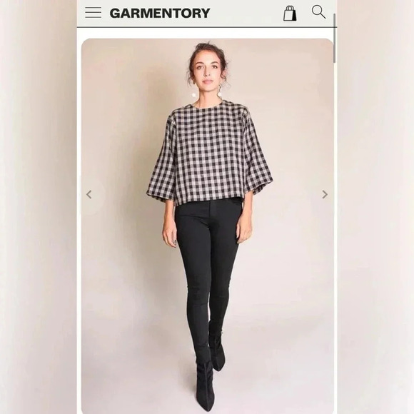 UMBER & OCHRE GWEN TOP - WOOL PLAID NEW - Picture 1 of 9